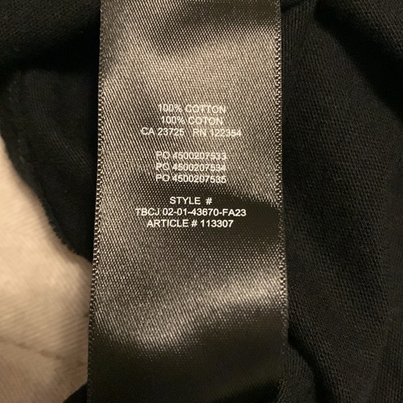 ARITZIA Sunday Best Cotton Long Sleeve Top Size XS Black - Picture 7 of 10